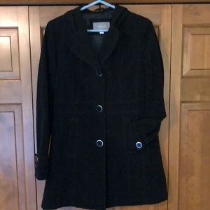 Croft & Barrow black trench/raincoat, size small